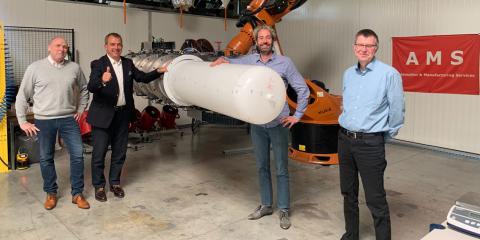Flanders Make en AMS Robotics werken samen aan lichtgewicht waterstoftank voor de auto van de toekomst