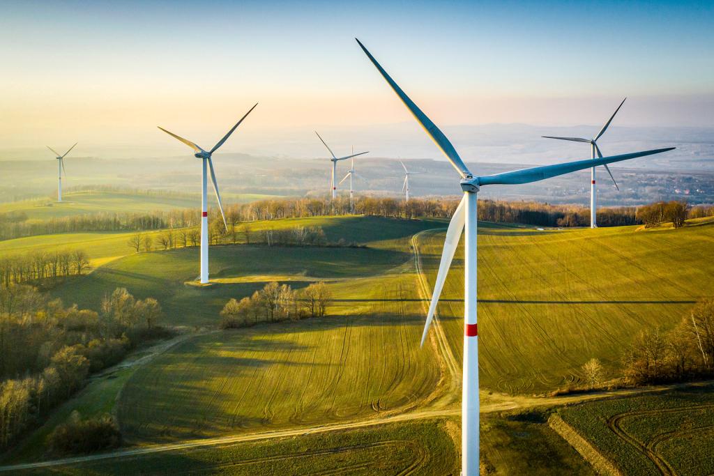 green energy windmills